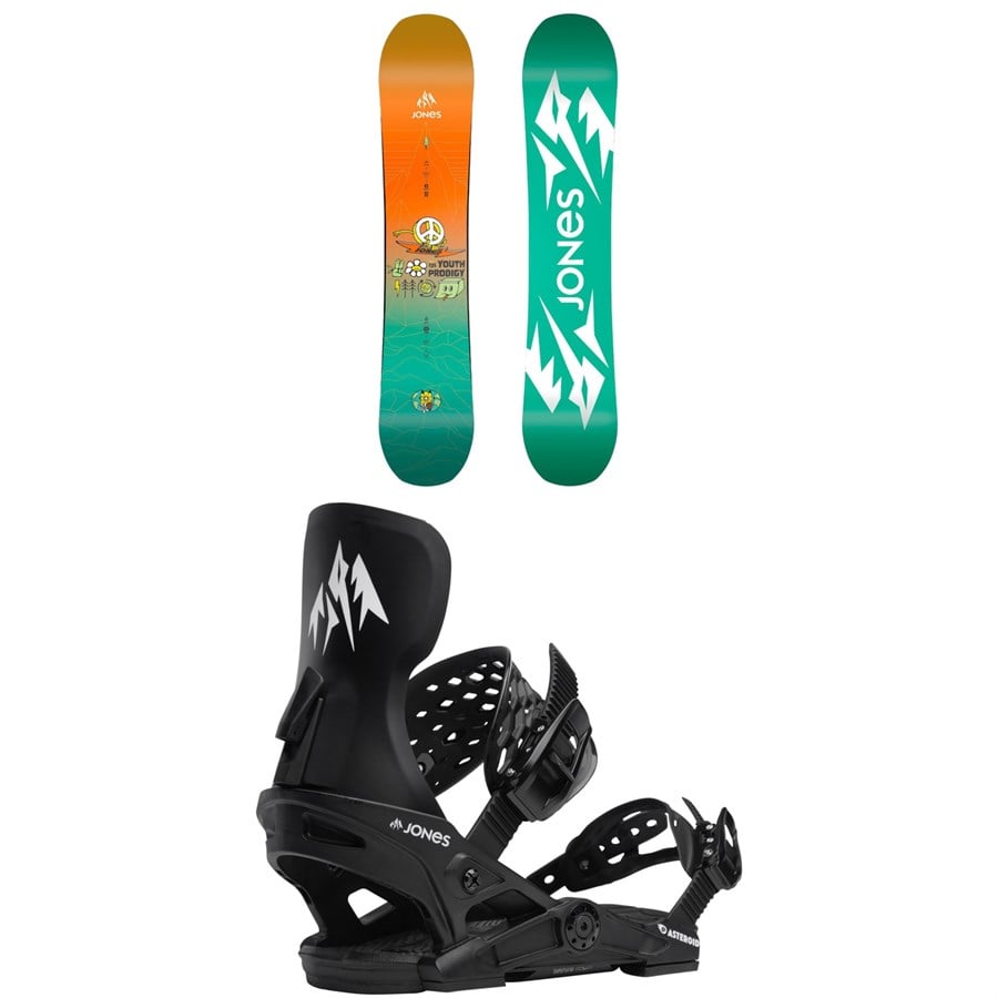 Jones Prodigy Snowboard + Asteroid Snowboard Bindings - Kids' 2026