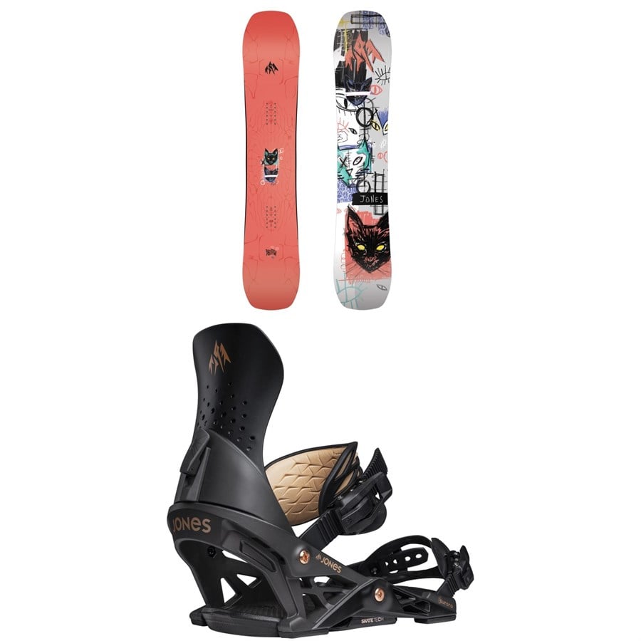 Jones Rally Cat Snowboard + Aurora Snowboard Bindings - Women's 2026