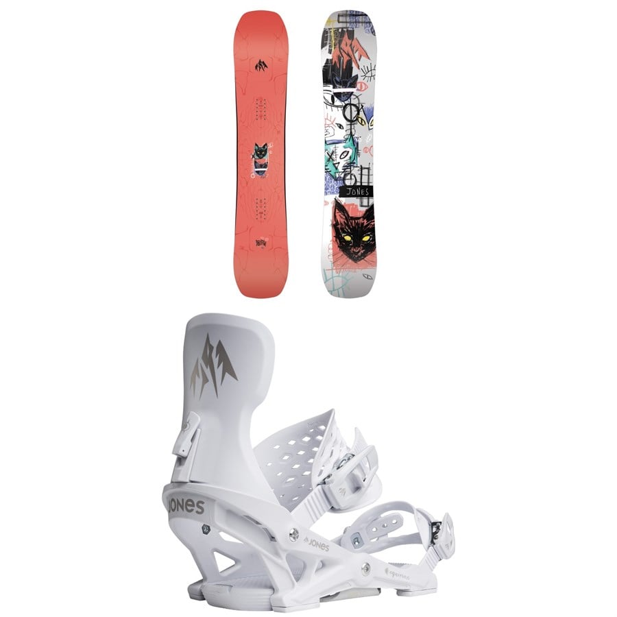 Jones Rally Cat Snowboard + Equinox Snowboard Bindings - Women's 2026