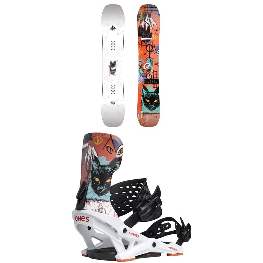 Jones Rally Cat Snowboard + Meteorite Rallycat Snowboard Bindings 2026