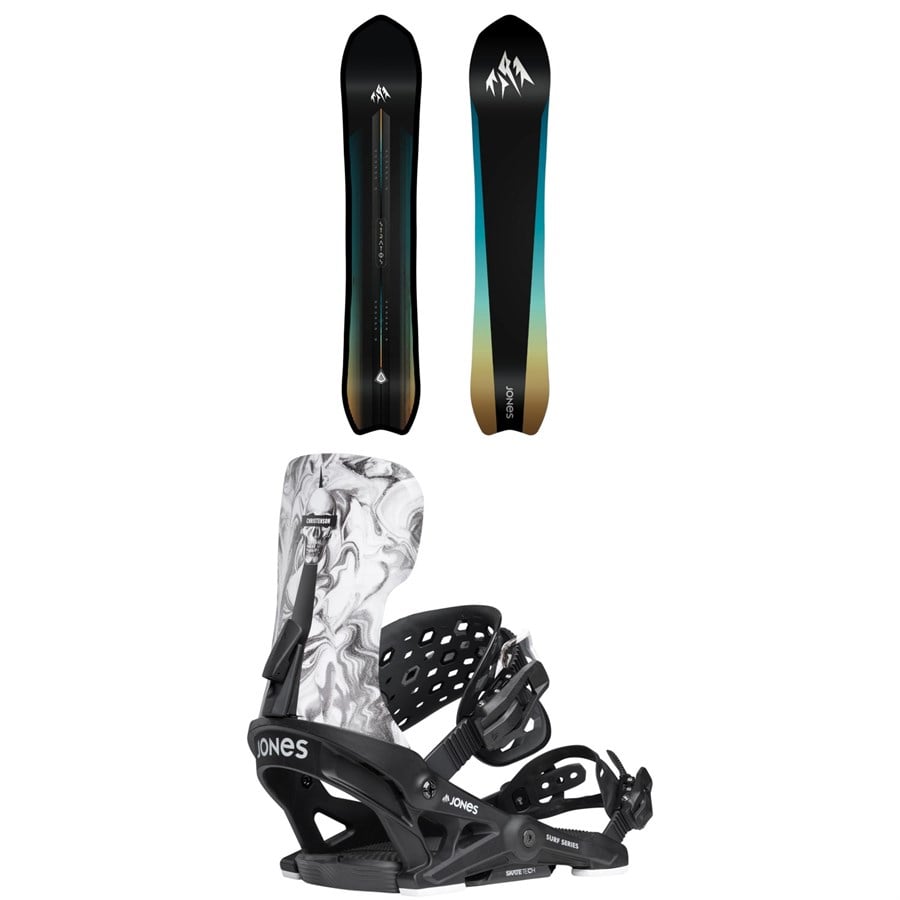 Jones Stratos Snowboard + Meteorite Surf Series Snowboard Bindings 2026