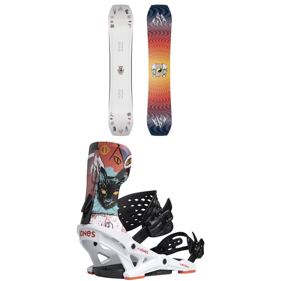 Jones Tweaker Snowboard + Meteorite Rallycat Snowboard Bindings 2026