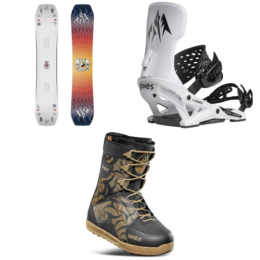 Jones Tweaker Snowboard + Meteorite Snowboard Bindings + thirtytwo Lashed Snowboard Boots 2026