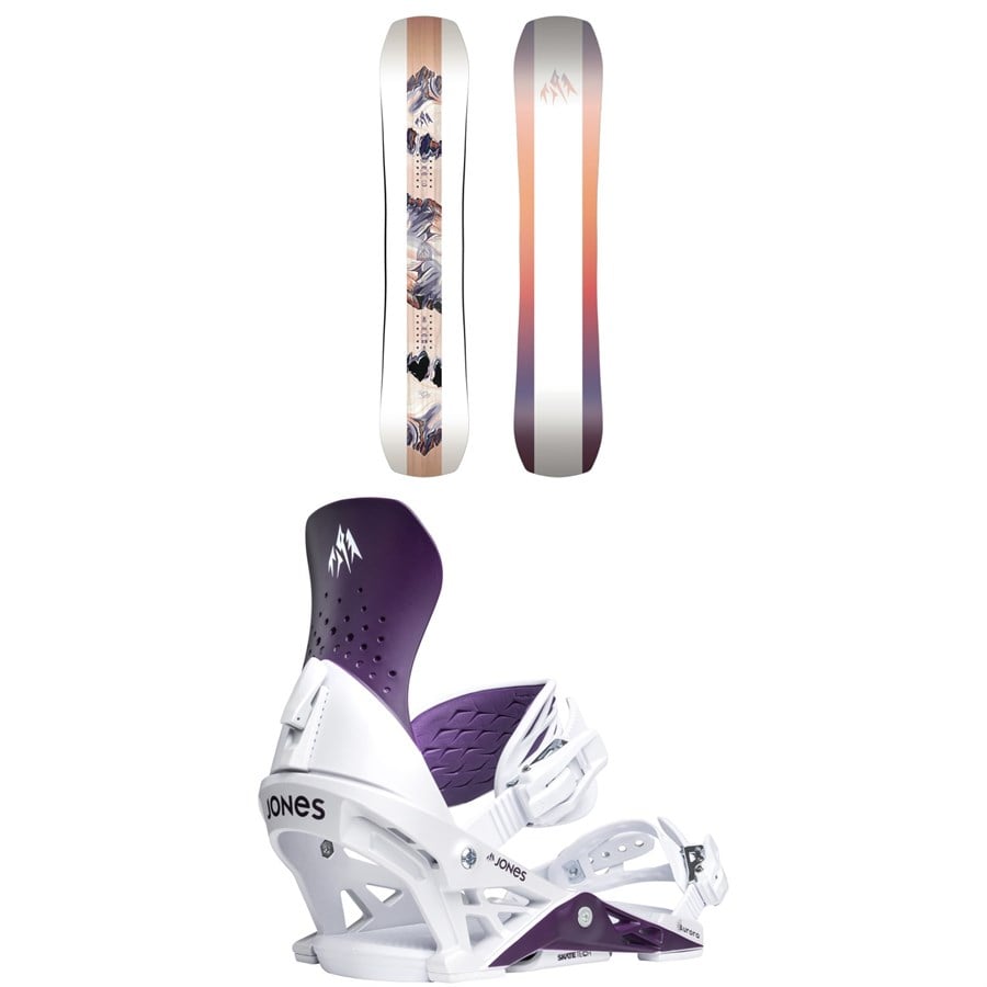 Jones Twin Sister Snowboard + Aurora Snowboard Bindings - Women's 2026