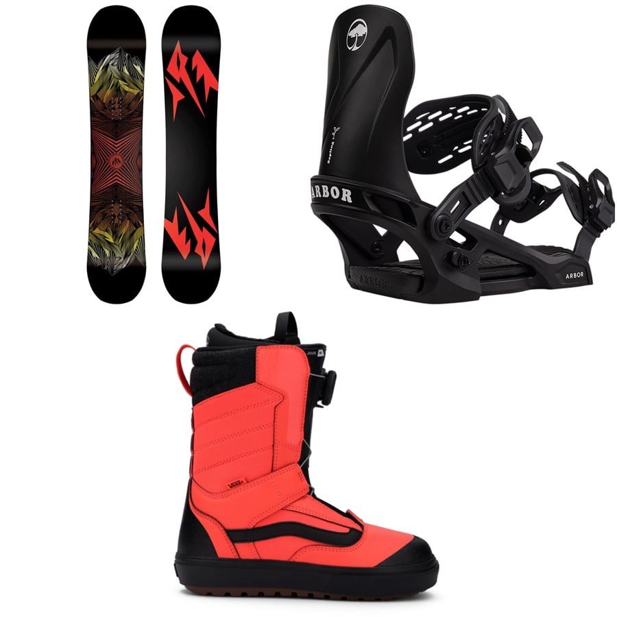 Jones Ultra Prodigy Snowboard + Arbor Sapling Snowboard Bindings + Vans Juvie OG Snowboard Boots - Kids' 2026