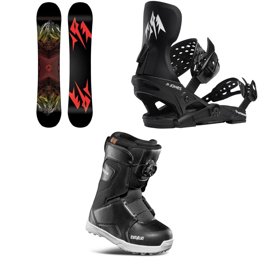 Jones Ultra Prodigy Snowboard + Asteroid Snowboard Bindings + thirtytwo Lashed Boa Snowboard Boots - Kids' 2026