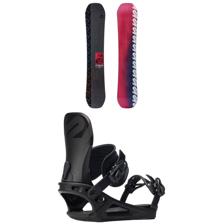 K2 Afterblack Snowboard + Bond Snowboard Bindings 2026