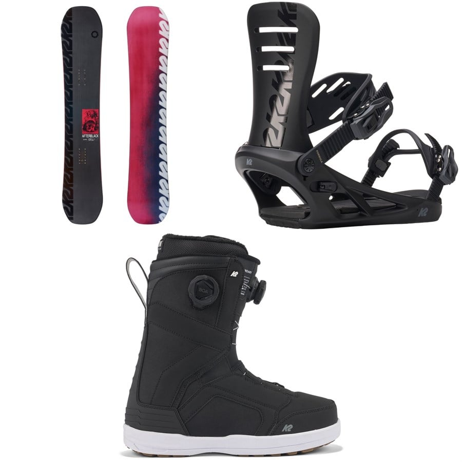 K2 Afterblack Snowboard + Formula Snowboard Bindings + Boundary Snowboard Boots 2026