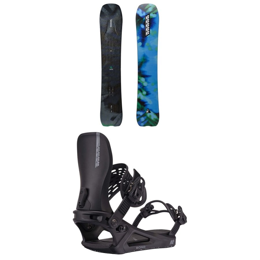 K2 Alchemist Snowboard + Bond Snowboard Bindings 2025