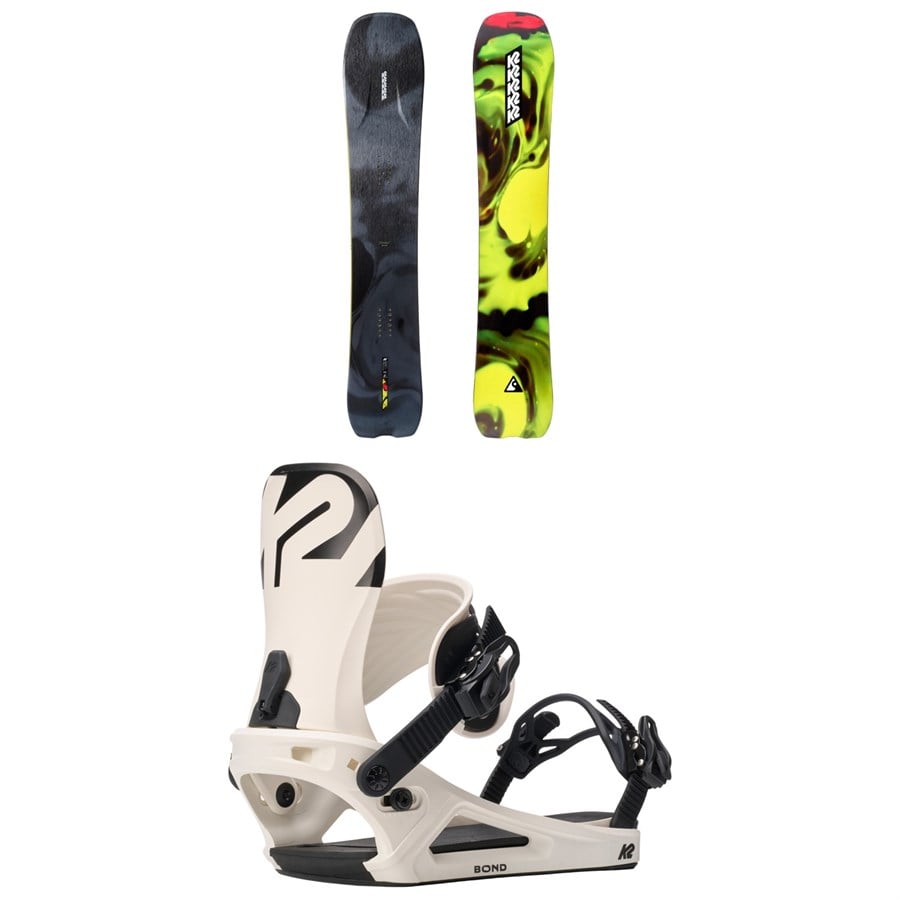 K2 Alchemist Snowboard + Bond Snowboard Bindings 2026