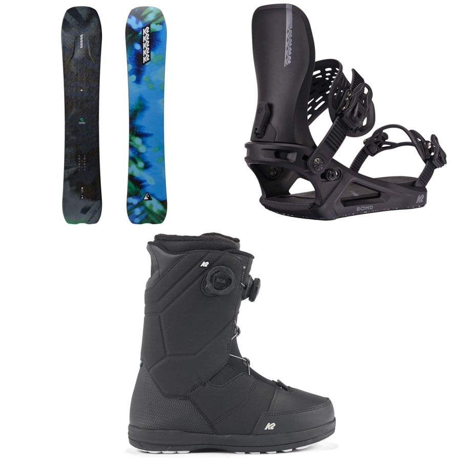 K2 Alchemist Snowboard + Bond Snowboard Bindings + Maysis Snowboard Boots 2025