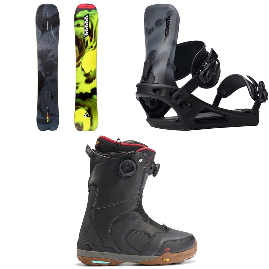 K2 Alchemist Snowboard + Program Snowboard Bindings + Thraxis Snowboard Boots 2026
