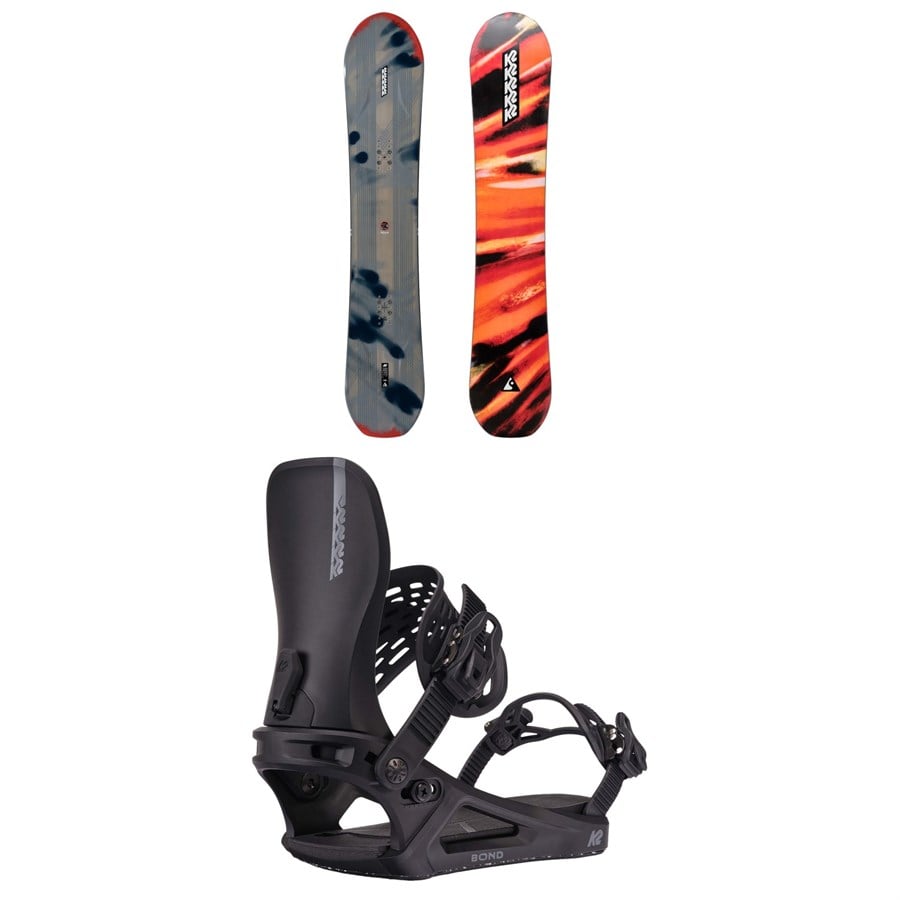 K2 Antidote Snowboard + Bond Snowboard Bindings 2025
