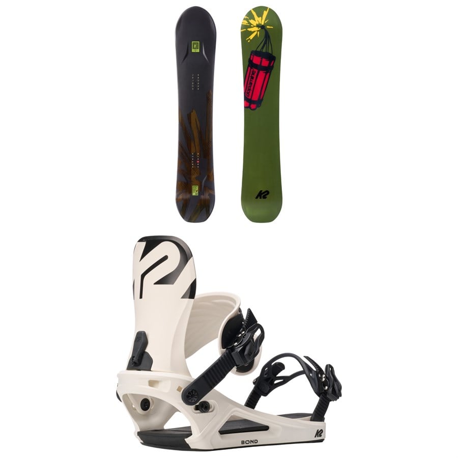 K2 Antidote Snowboard + Bond Snowboard Bindings 2026