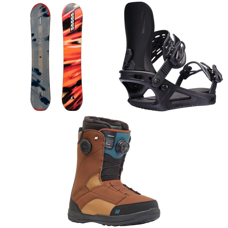 K2 Antidote Snowboard + Network Snowboard Bindings + Kinsley Snowboard Boots - Women's 2025