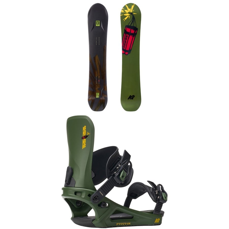 K2 Antidote Snowboard + Program Snowboard Bindings 2026