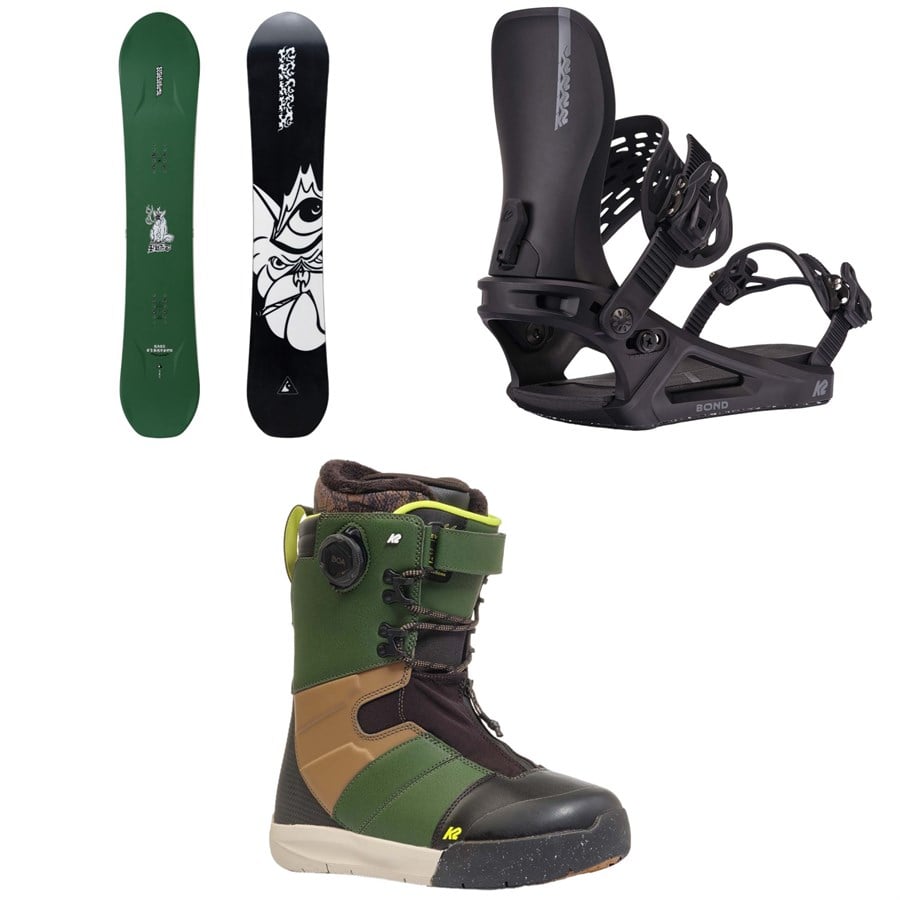 K2 Antidote X Gabe Ferguson Snowboard + Bond Snowboard Bindings + Evasion Snowboard Boots