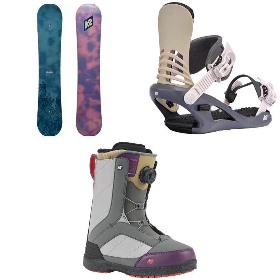 K2 Dreamsicle Snowboard + Cassette Snowboard Bindings + Haven Snowboard Boots - Women's