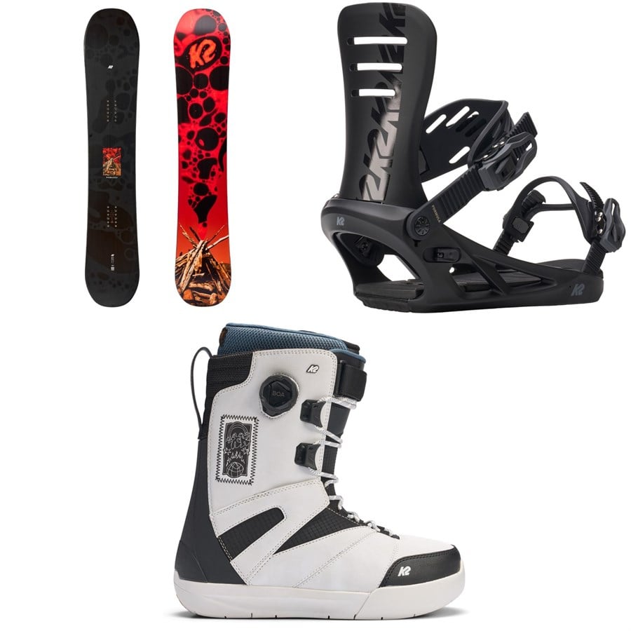 K2 Embassy Snowboard + Formula Snowboard Bindings + Overdraft Snowboard Boots 2026