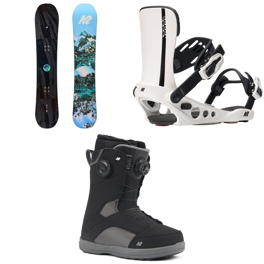 K2 Extravision Snowboard + Meridian Snowboard Bindings + Kinsley Snowboard Boots - Women's 2026