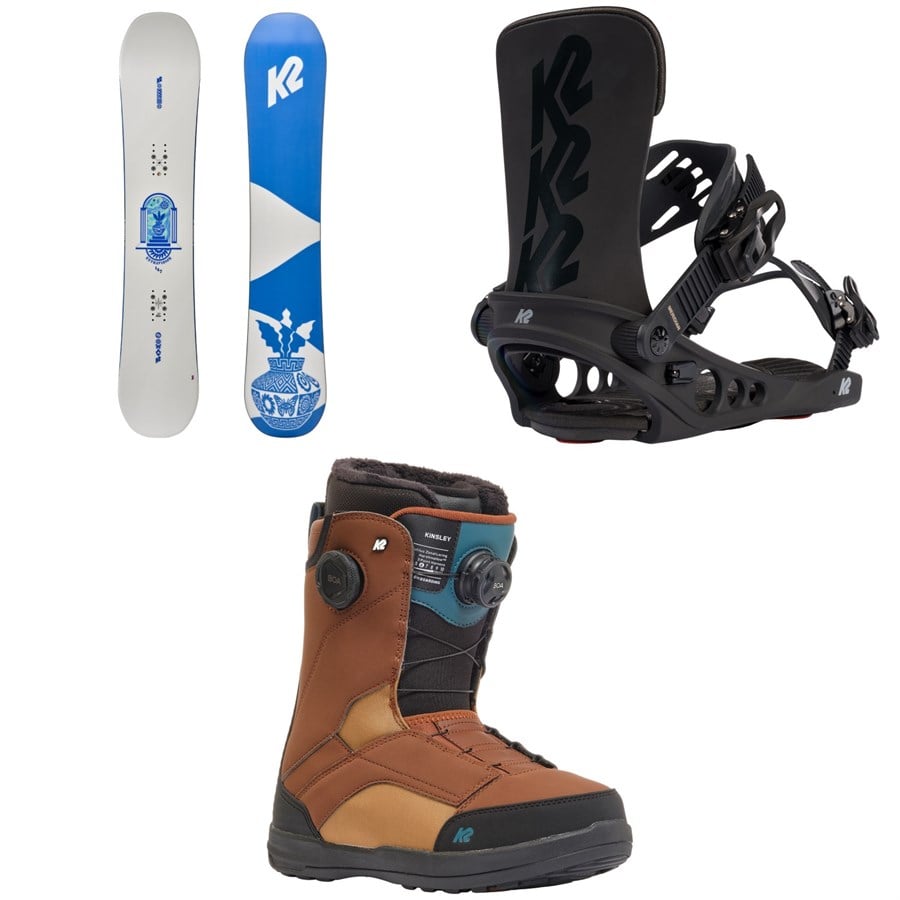 K2 Extravision Snowboard + Meridian Snowboard Bindings + Kinsley Snowboard Boots - Women's 2025