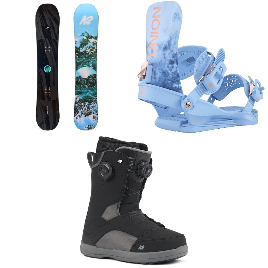 K2 Extravision Snowboard + Union Juliet Snowboard Bindings + K2 Kinsley Snowboard Boots - Women's 2026