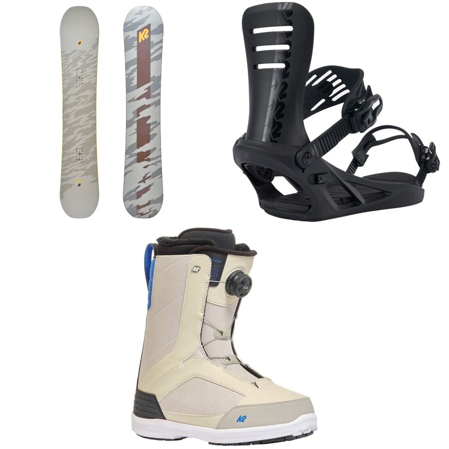 K2 Gateway Pop Snowboard + Formula Snowboard Bindings + Raider Snowboard Boots 2025