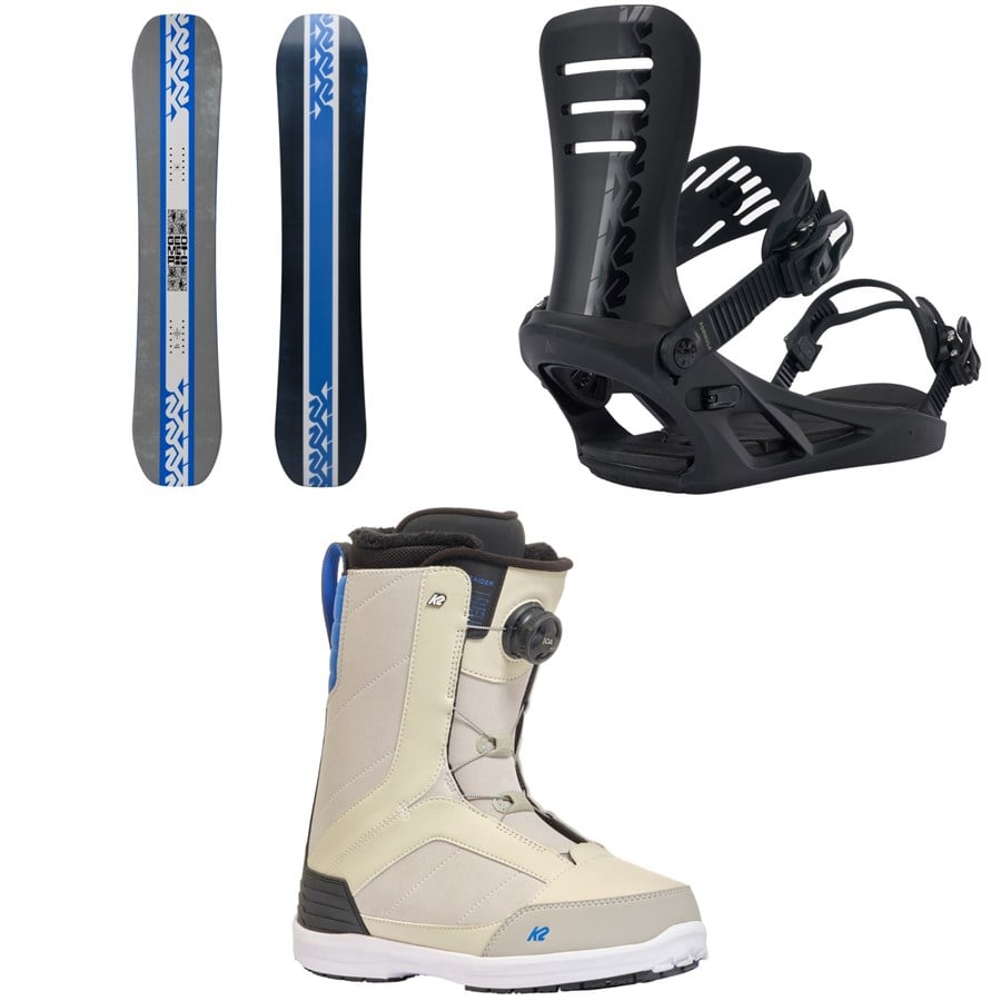 K2 Geometric Snowboard + Formula Snowboard Bindings + Raider Snowboard Boots 2025
