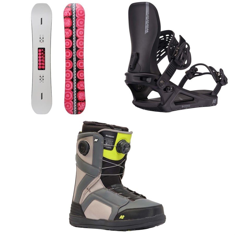 K2 Hypnotist Snowboard + Bond Snowboard Bindings + Boundary Snowboard Boots 2025