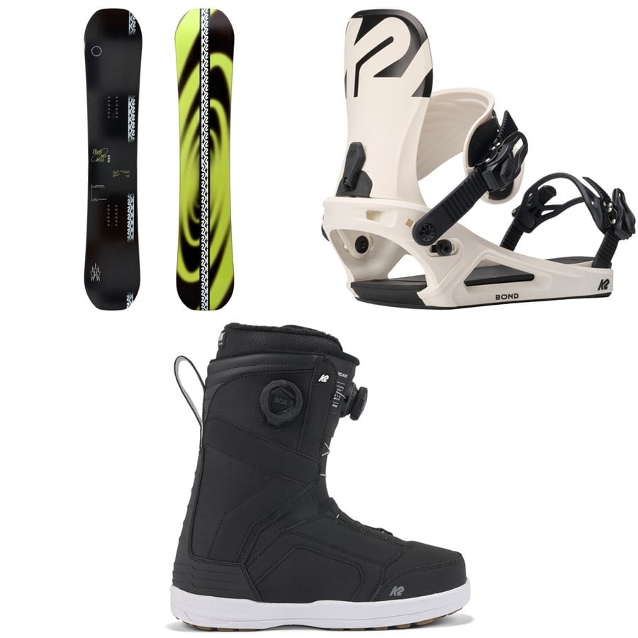 K2 Hypnotist Snowboard + Bond Snowboard Bindings + Boundary Snowboard Boots 2026