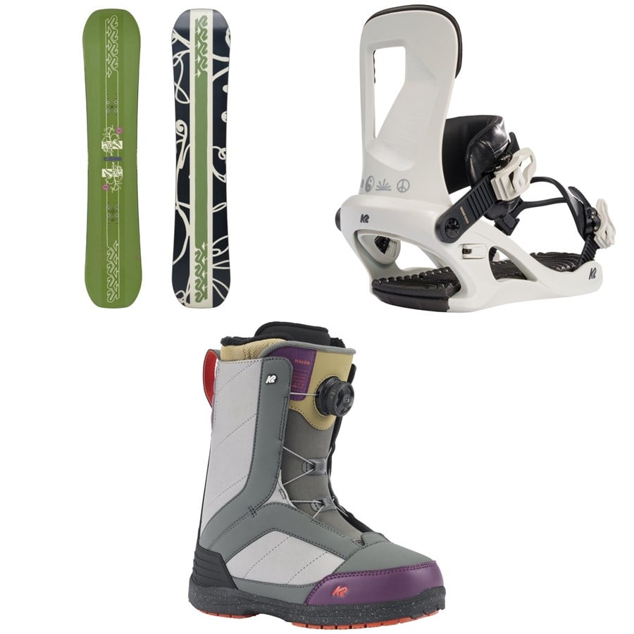 K2 Lime Lite Snowboard + Bedford Snowboard Bindings + Haven Snowboard Boots - Women's