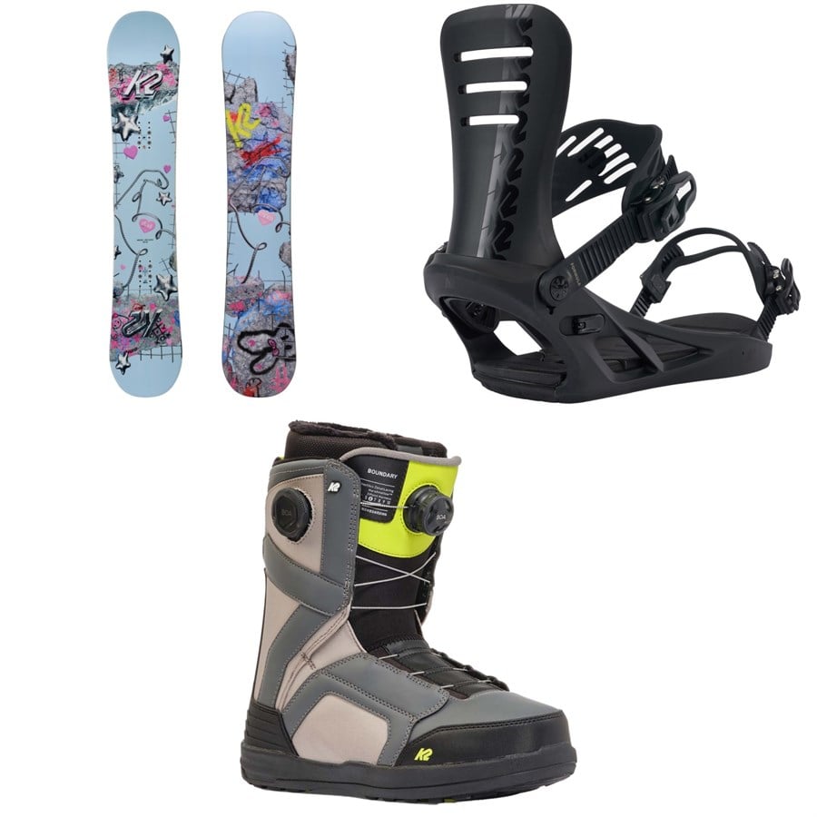 K2 Medium Snowboard + Formula Snowboard Bindings + Boundary Snowboard Boots 2025