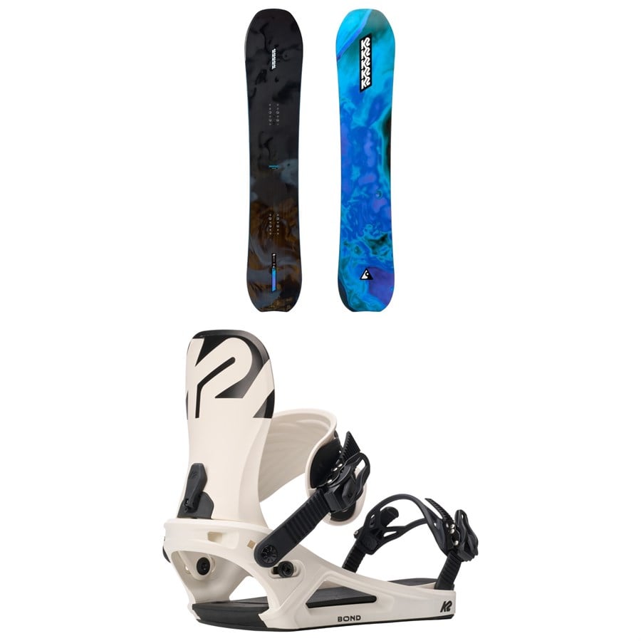 K2 Passport Snowboard + Bond Snowboard Bindings 2026