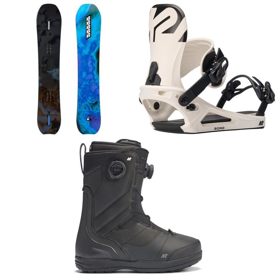K2 Passport Snowboard + Bond Snowboard Bindings + Maysis Snowboard Boots 2026