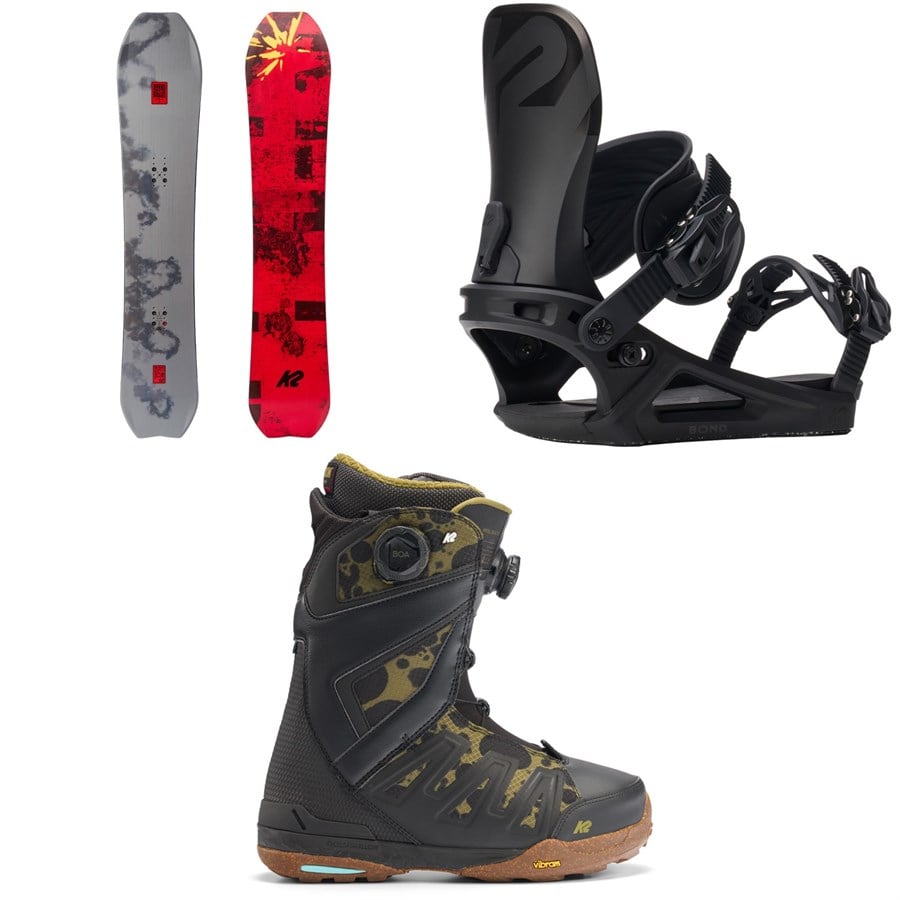 K2 Sky Pilot Snowboard + Bond Snowboard Bindings + Holgate Snowboard Boots 2026