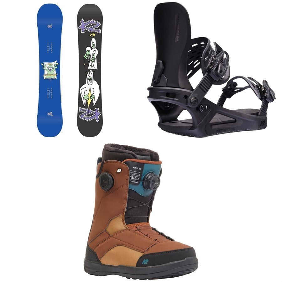 K2 Spellcaster LTD Snowboard + Network Snowboard Bindings + Kinsley Snowboard Boots - Women's 2025