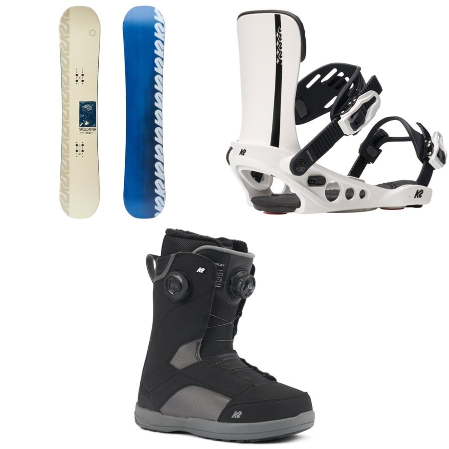 K2 Spellcaster Snowboard + Meridian Snowboard Bindings + Kinsley Snowboard Boots - Women's 2026