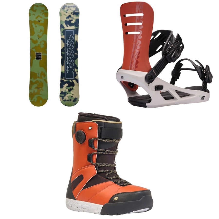K2 Standard Snowboard + Formula Snowboard Bindings + Overdraft Snowboard Boots 2025