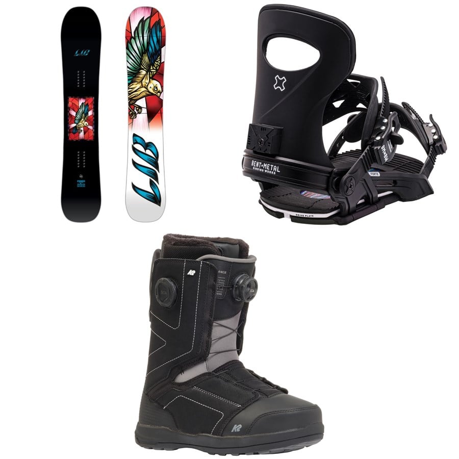 Lib Tech Dynamiss C3 Snowboard + Bent Metal Forte Snowboard Bindings + K2 Trance Snowboard Boots - Women's