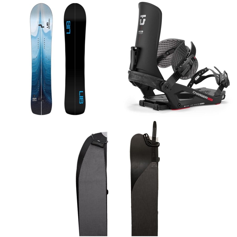 Lib Tech Escalator Splitboard + Union Charger Pro Splitboard Bindings + Karakoram Smart Skins 2025