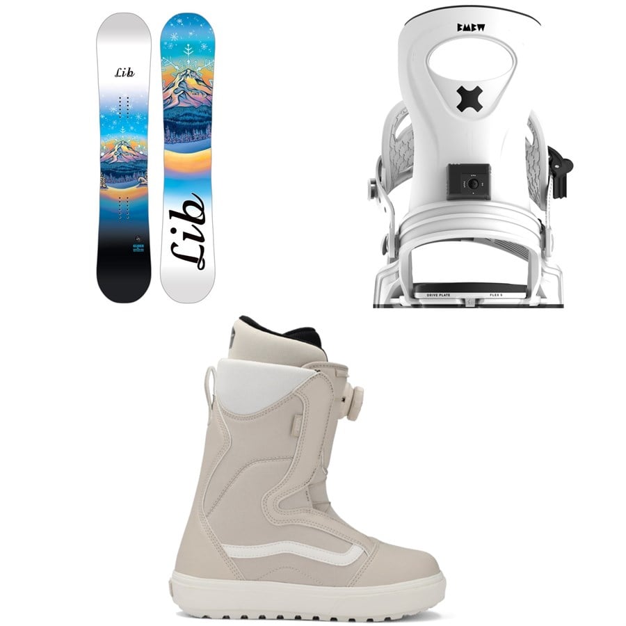 Lib Tech Glider BTX Snowboard + Bent Metal Metta Snowboard Bindings + Vans Encore OG Snowboard Boots - Women's 2026