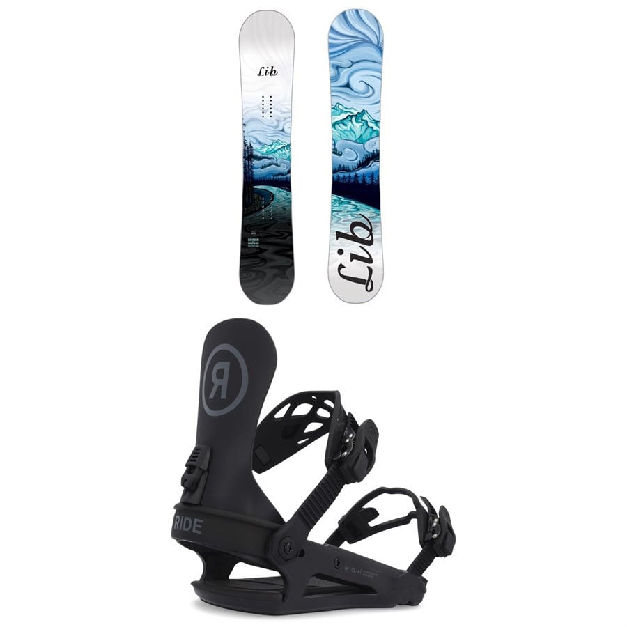 Lib Tech Glider BTX Snowboard + Ride CL-4 Snowboard Bindings - Women's