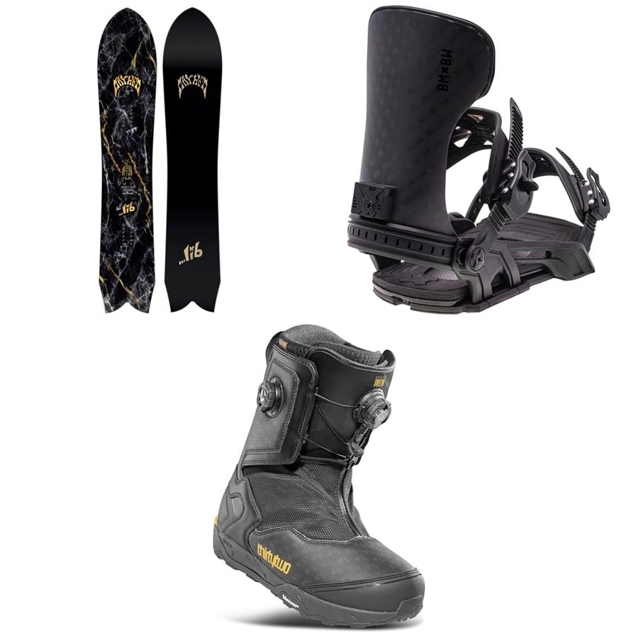 Lib Tech Mayhem Sweetfish Snowboard + Bent Metal Solution Snowboard Bindings + Thirtytwo Focus Boa Sweetin Snowboard Boots 2026