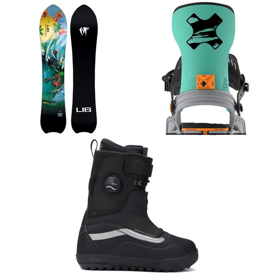 Lib Tech MC Wayfinder II C2 Snowboard + Bent Metal Axtion Snowboard Bindings + Vans Infuse Snowsurf Snowboard Boots 2026