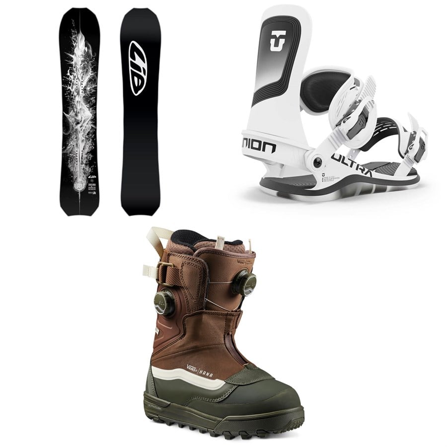 Lib Tech T. Rice Orca Snowboard + Union Ultra Snowboard Bindings + Vans Viaje Range Edition Snowboard Boots - Women's 2025