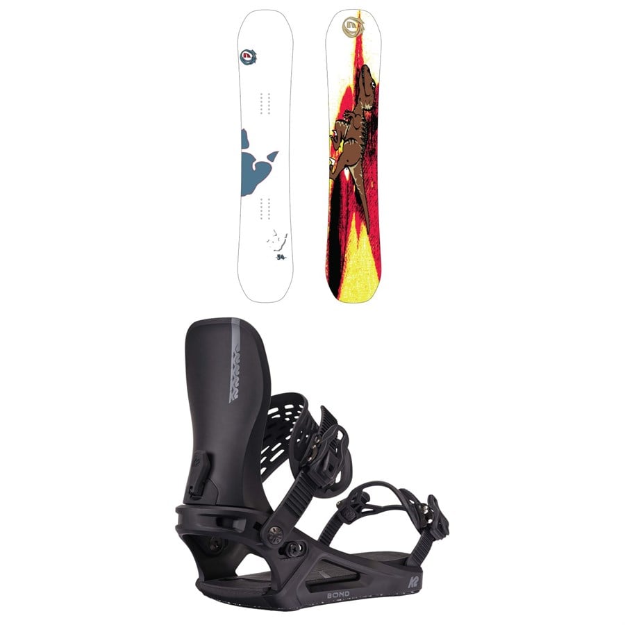 Morrow Todd Richards Dinosaur LTD Snowboard + K2 Bond Snowboard Bindings 2025
