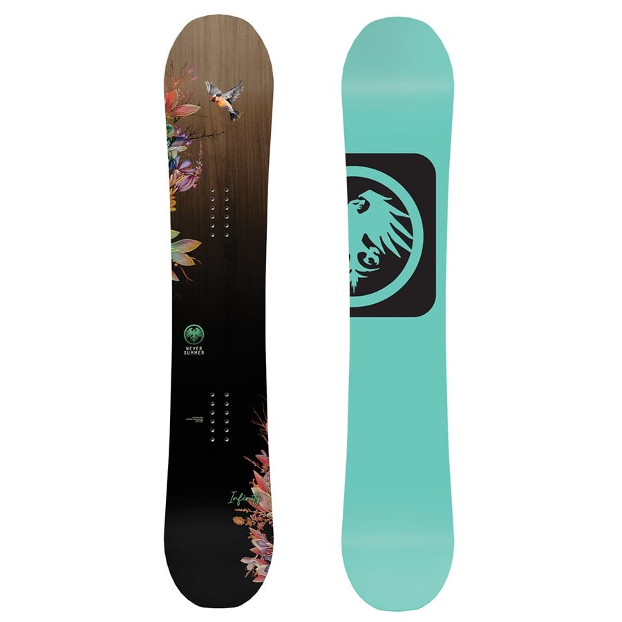 Never Summer Infinity Snowboard + Fix Iris Pro Snowboard Bindings - Women's 2025