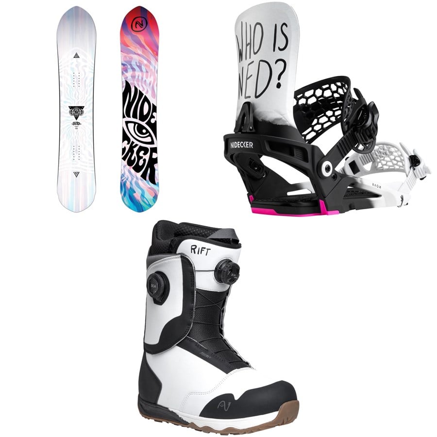 Nidecker Alpha Snowboard + Kaon Snowboard Bindings + Rift Snowboard Boots 2026