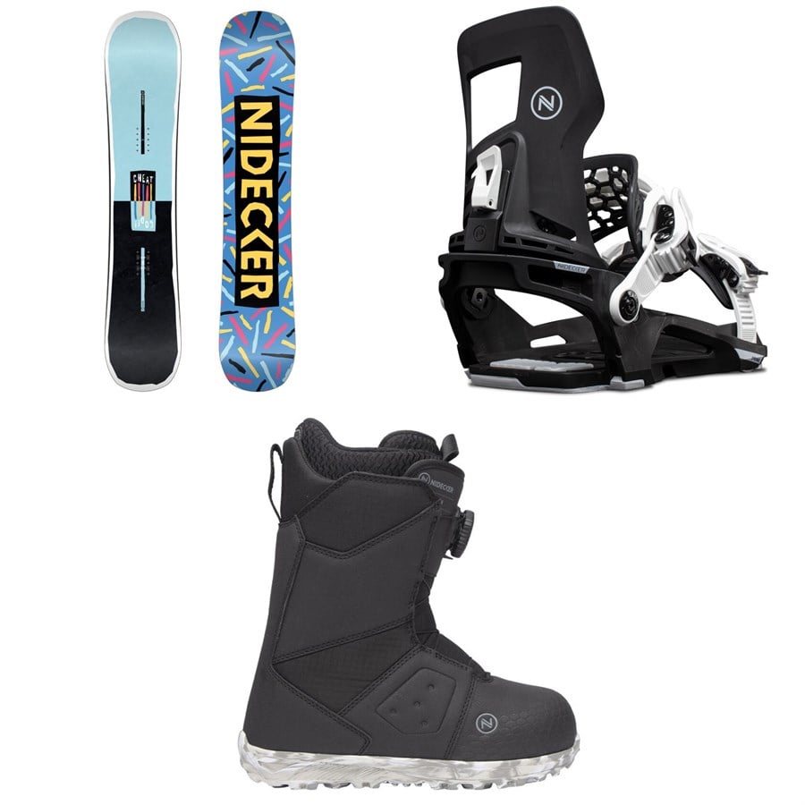 Nidecker Cheat Code Snowboard + Prime Snowboard Bindings + Micron Snowboard Boots - Kids' 2026