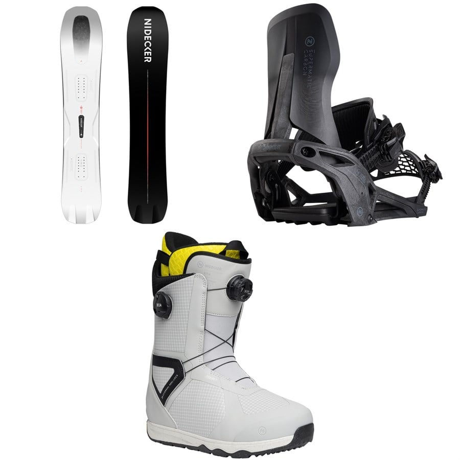 Nidecker Megalight Snowboard + Supermatic Carbon Snowboard Bindings + Kita Snowboard Boots 2026